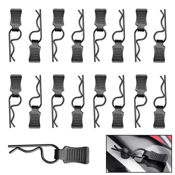 50 Pieces HobbyPark Universal RC Body Clips with Pull Tabs Car Clips R Clips for All 1/10 1/12 Scale Redcat HPI Himoto HSP Excee