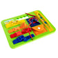 Buckle Toys Busy Board - Montessori Foam Sensory Toy for Toddlers - Green, Medium - Develop Fine Motor Skills