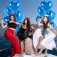 TONIFUL 30Pcs 18 Inch Blue Heart Balloons Blue Heart Shape Foil Mylar Balloons Decoration for Birthday Valentines Day Wedding B