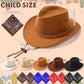 Unittype 20 Pcs Halloween Western Costume Cowboy Hats Set Kids Cowgirl Themed Party Felt Bandanna Hat with Paisley Bulk(Brown Se
