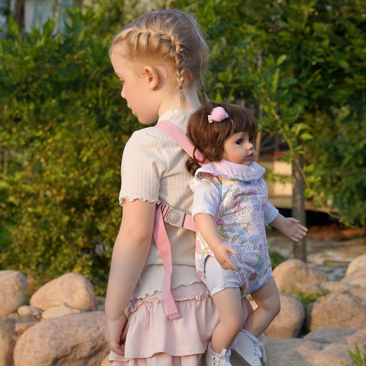 Gagaku Baby Doll Carrier For Toddlers, Doll Carrier For Little Girls, Toy Baby Dolls Sling For Kids, Reborn Baby Doll Accessorie