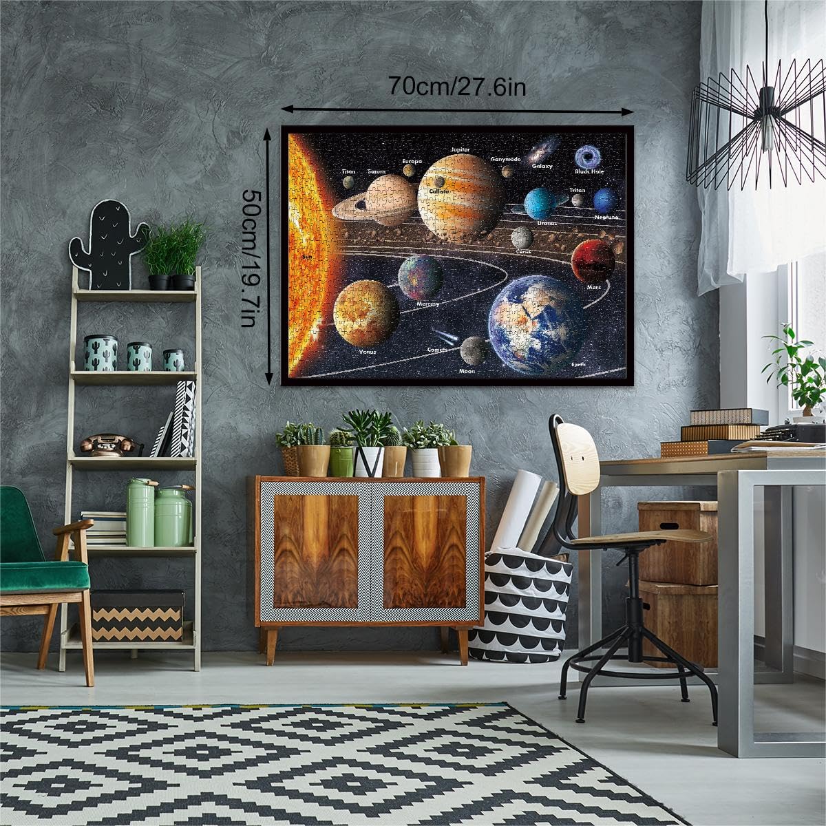 Space Puzzles For Adults, Solar System Planet Jigsaw Puzzles 1000 Pieces, Planet Earth Puzzles As Space Wall Art Decor