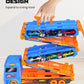 Carrier Truck For 3 4 5 6 Year Old Kids With Foldable 5.3Ft Track, 6 Die-Cast Metal Small Race Cars, Dual Rail Ejection Device,