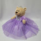 KINNEX COLLECTIONS SINCE 1997 20" Quinceanera Last Doll Teddy Bear, Lavender, Model B16632-5, Polyester Dress Centerpiece