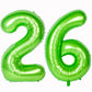 Number Balloons 40 Inch Green Birthday Party Decorations 26St Digital Jumbo Helium Foil Mylar Balloon