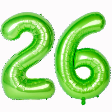Number Balloons 40 Inch Green Birthday Party Decorations 26St Digital Jumbo Helium Foil Mylar Balloon