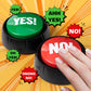 REFARICO Yes No Button - Funny Sound Effects Desk Accessory, Green & Red, Gag Gift for Family & Friends