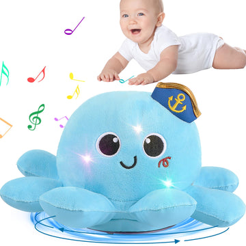 Baby Octopus Crawling Toy - Octopus Toy With Light, Music, Voice Control, And Clap Hands Awake For 2+ Year Old Boys And Girls Cr