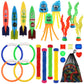 Billmoss Diving Pool Toys Set, 24 Pcs Underwater Toys Swimming Treasure Game Toys For Kids And Dogs With Storage Bag