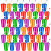 Zubebe Neon Straws Cups 12 oz Colorful Neon Cups with Sipper and Lids Plastic Cups Favor Cups Reusable Straw Cups for Birthday P