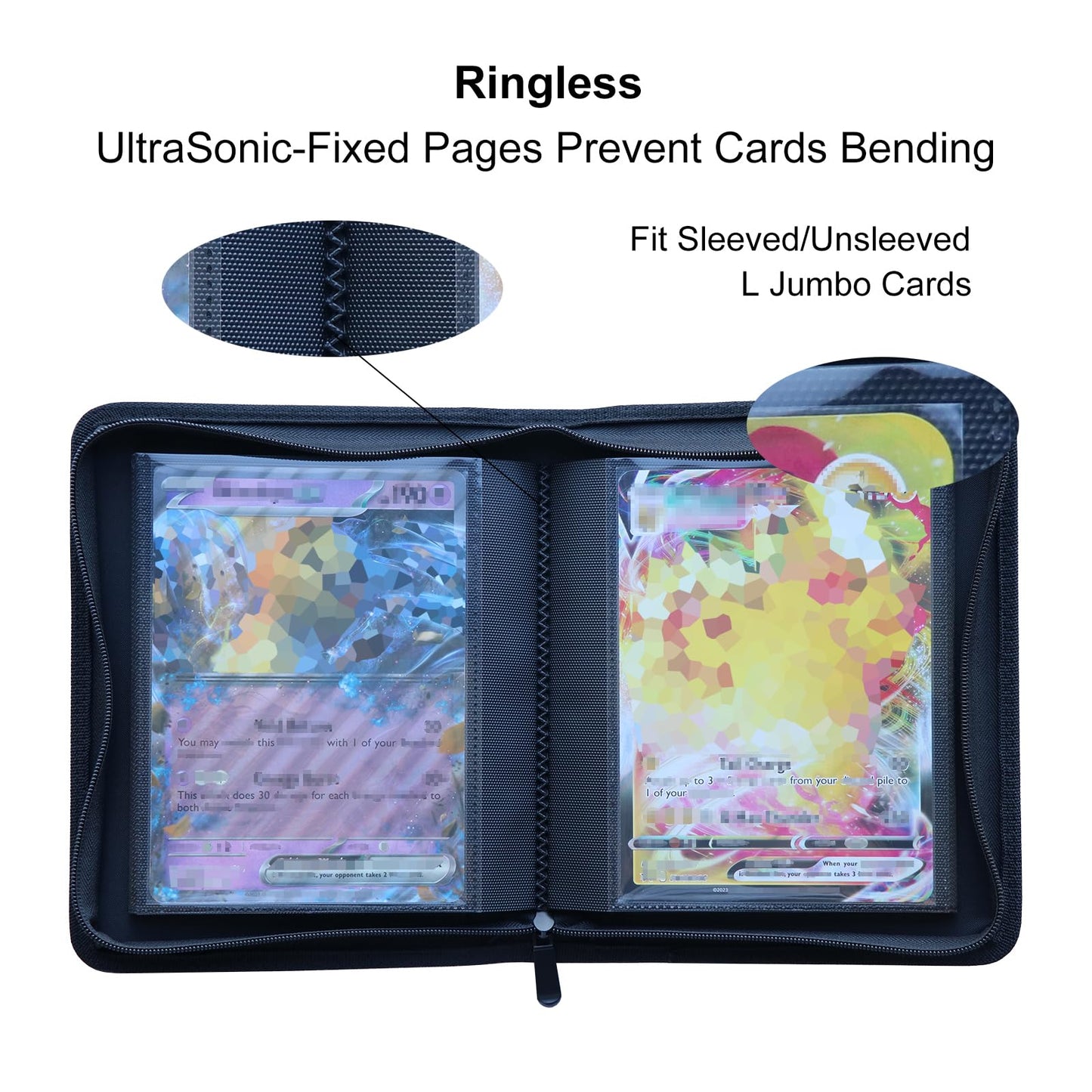 Rayvol Jumbo Card Binder - Size L, Fits 80 Jumbo Cards - Includes 80 L Penny Sleeves, Ringless Binder For Oversized Cards 5.4 *