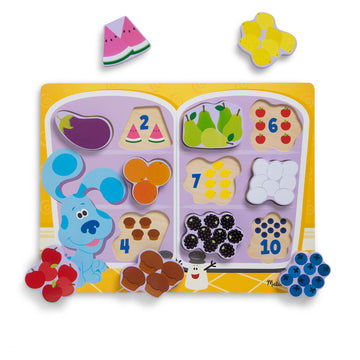 Melissa & Doug Blues Clues & You! Wooden Chunky Puzzle - Fridge Food (10 Pieces)