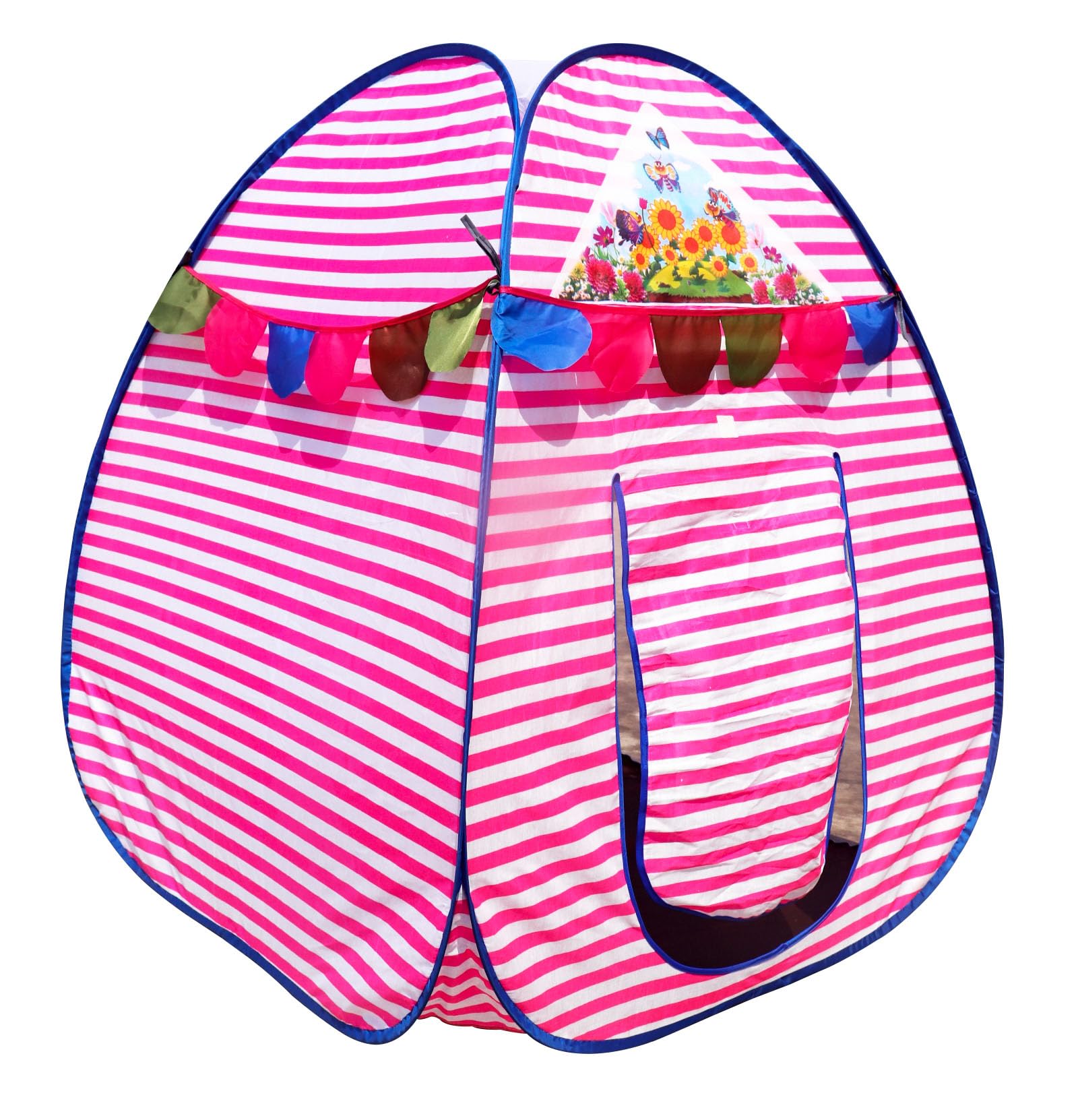 Homecute Igloo Type Foldable Popup KidS Play Tent House (Medium Size Pink-White)