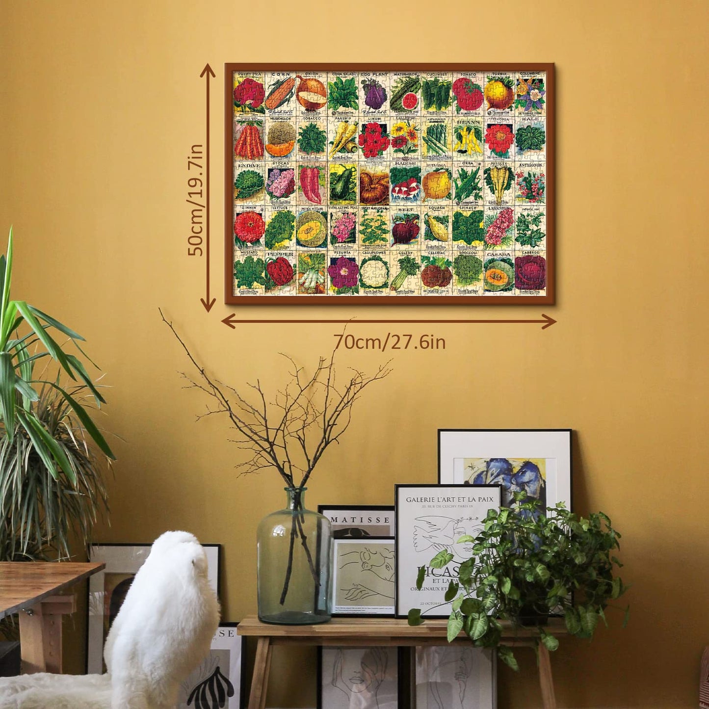 BBOLDIN Vintage Plant Puzzle, 1000 Pieces, Cardboard Jigsaw of Heirloom Seeds, Garden Theme