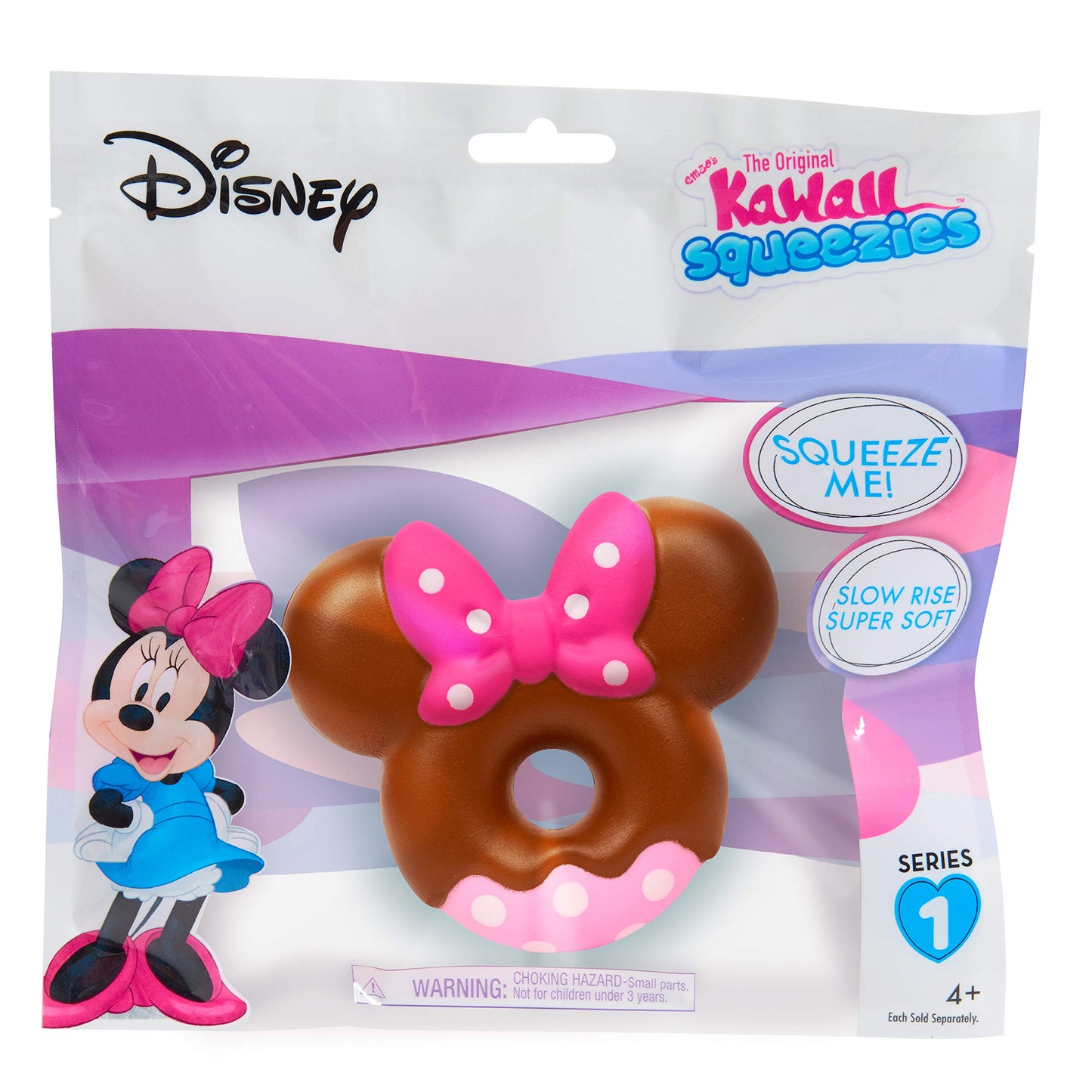 Kawaii Squeezies Minnie Donut - Small Multicolor Plastic Toy, Model 75410