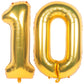 40 Inch Gold Number Balloons Helium Foil Mylar Balloon Birthday Party Banquet Decoration 10