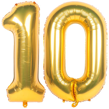 40 Inch Gold Number Balloons Helium Foil Mylar Balloon Birthday Party Banquet Decoration 10