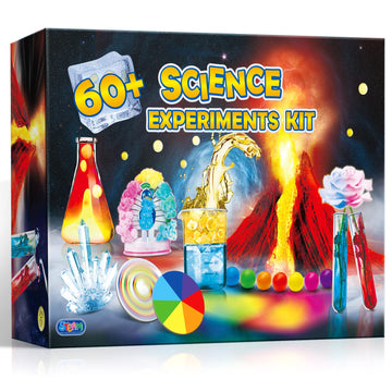 Unglinga 60+ Science Experiments Kits For Kids, Boys Girls Toys Gifts, Science Lab Stem Activities Educational Project With Chemistry Set, Erupting Volcano, Magic Colour