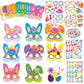 24 Sets Bunny Masks Craft Kits Easter Face Masks Diy Paper Easter Party Mask Art Sets Bunny Face Stickers For Kids Classroom Act