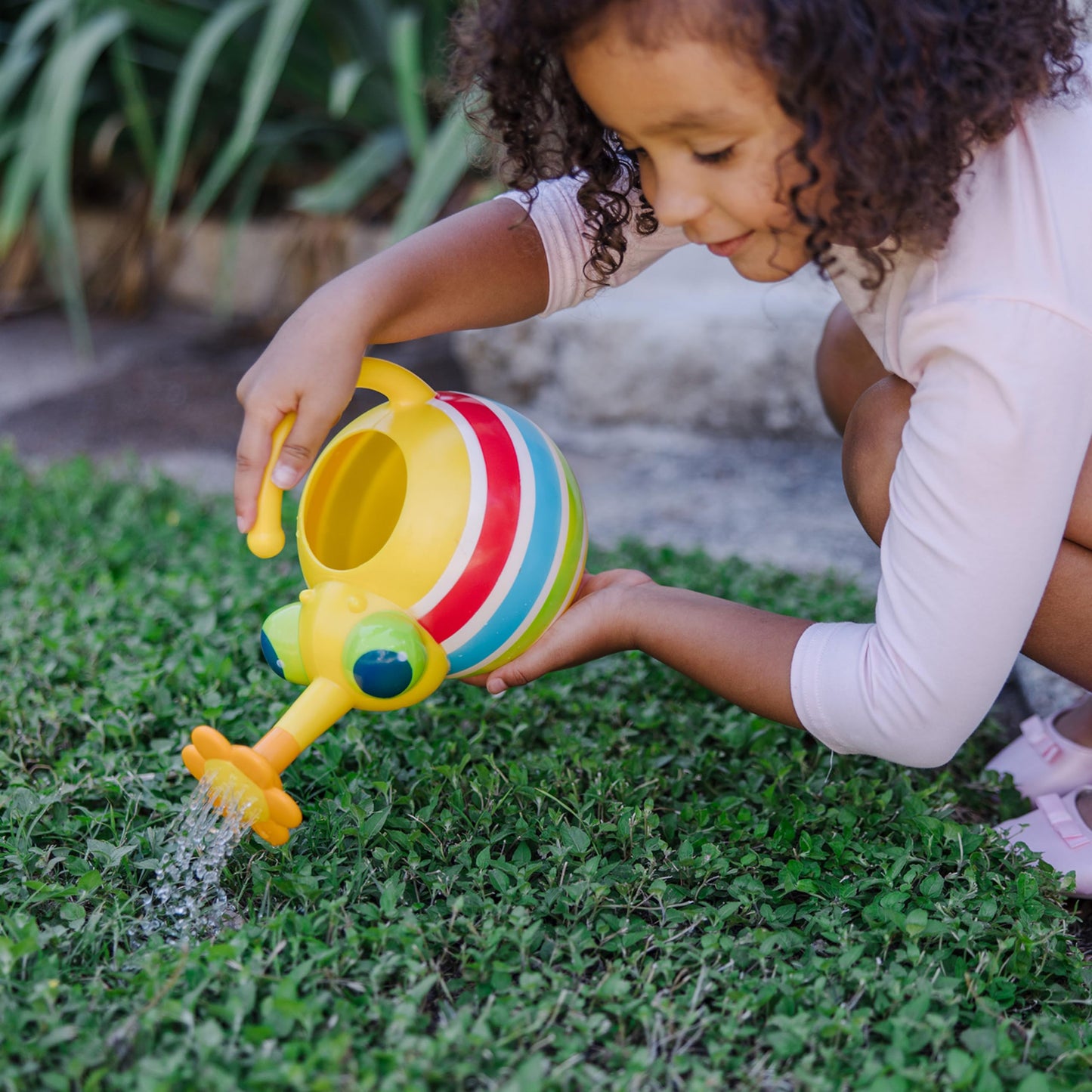 Melissa & Doug Giddy Buggy Watering Can - Kid-Friendly, Plastic, Multicolor, Model 6723, Garden-Themed Toy for Pretend Play