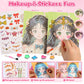 MAIDENG Art Crafts Activity for Kids, 3 in 1 Paper Dolls for Girls Ages 4-7, Princess Paper Makeup Toys & Paper Craft Kit, Diamo