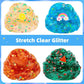 Crystal Slime Kit, 5 Pack Crunchy Clear Glitter Christmas Slime Party Favor Gifts, Stress Relief Toy For Girls And Boys, Soft No