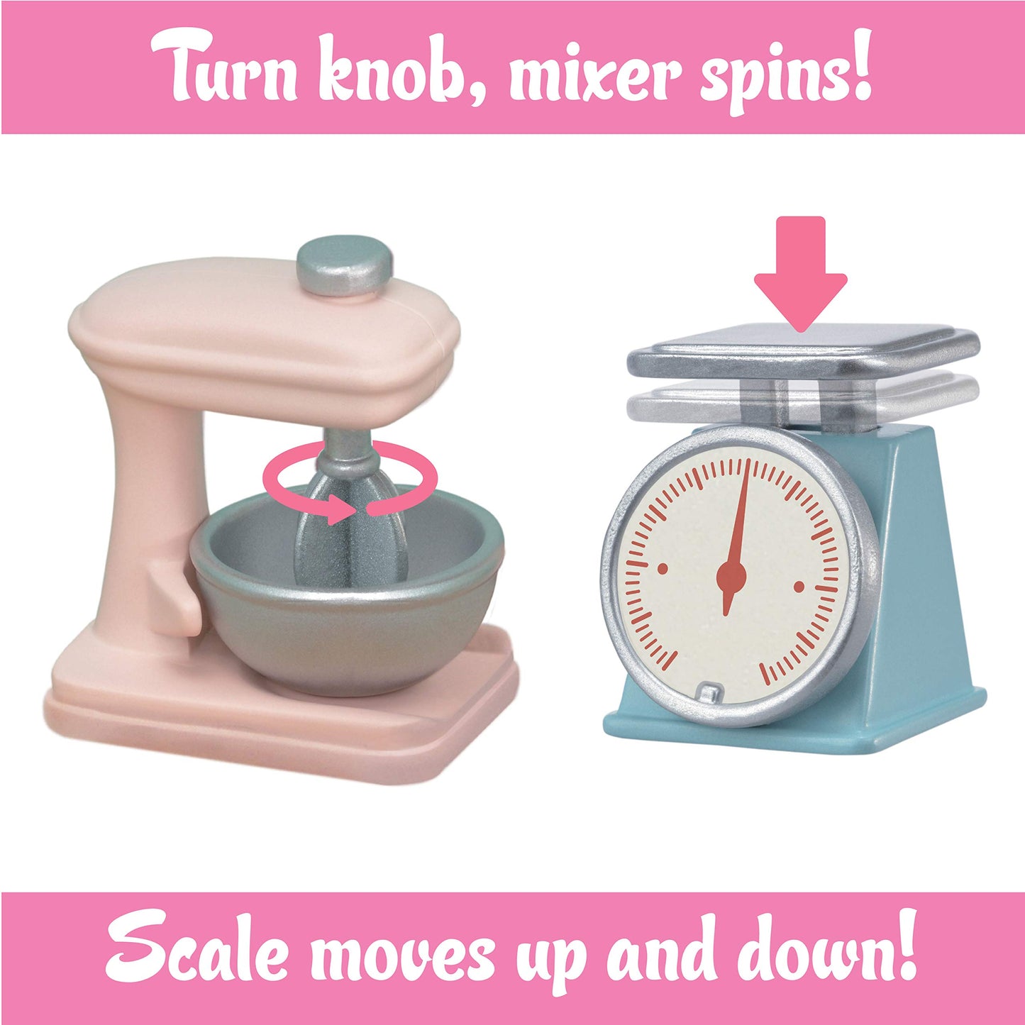 Calico Critters Kitchen Island, Toy Dollhouse Furniture And Accessories Set