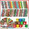 SUNPROUND 100Pcs Christmas Slap Bracelets, Christmas Party Favors for Kids, Christmas Stocking Stuffers, Christmas Toys For kid