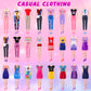 79 Pcs Doll Clothes And Accessories With Doll, Princess Gowns, Fashion Dresses, Slip Dresses, Top, Pants, Jumpsuit, Swimsuits, Shoes, Hangers, Doll Dress Up Toys For Girls Kids Toddlers Toy Gifts