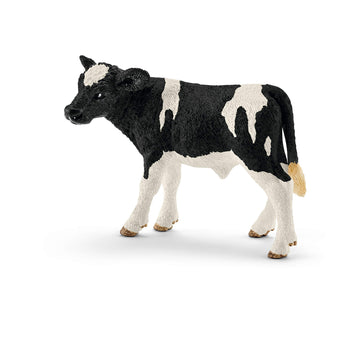 Schleich Farm World, Farm Animal Toys For Kids And Toddlers, Black And White Baby Holstein Cow Toy, Ages 3+, Multicolor, 2 Inch