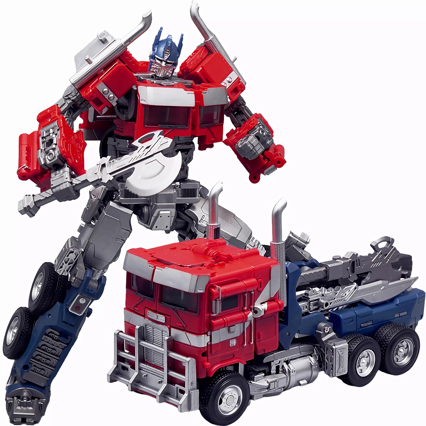 WAIKYTOY Deformation Robot Toy Action Figure, 7.9 Inches, ABS & Alloy, Blue/Red, Model MHM-01, Gifts for Ages 6+