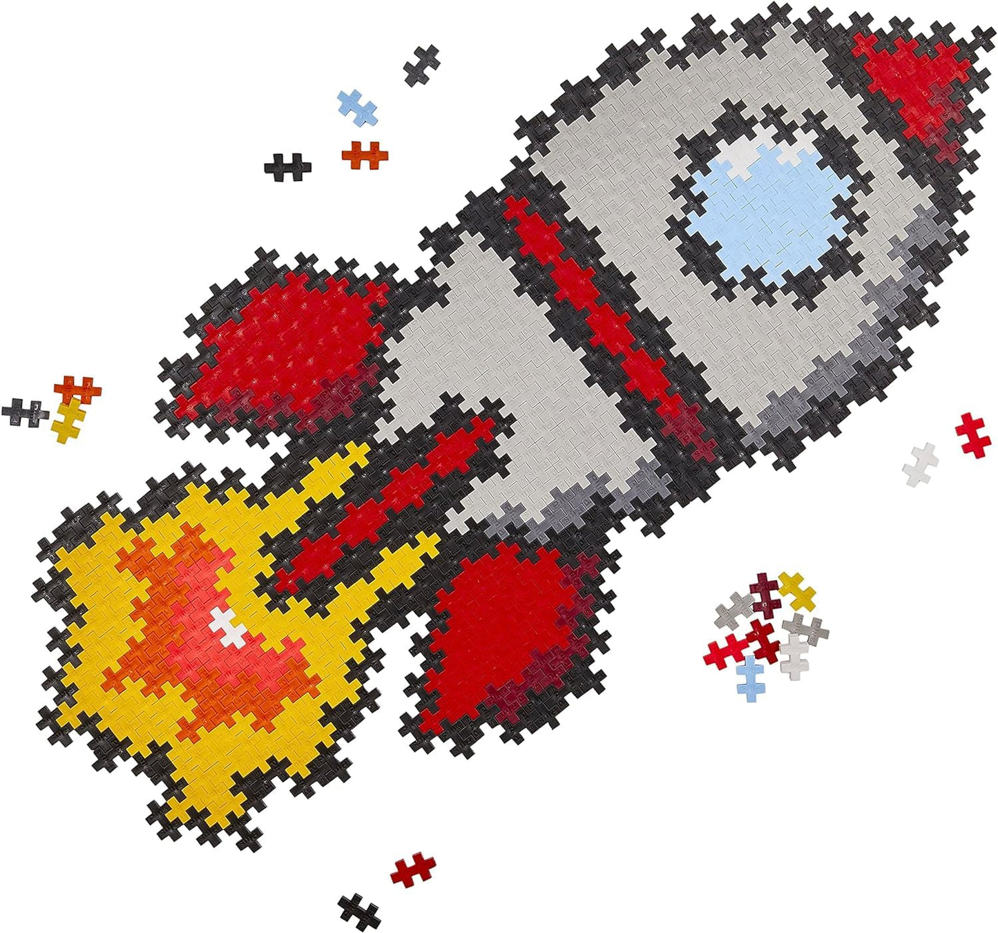 Plus Plus - Puzzle By Number Rocket Of 500 Pieces - Construction Set - Pp3930