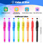Giftinbox Valentines Day Gifts For Kids, 16Pcs Invisible Ink Pen With Uv Light For Kids, Spy Pen Magic Marker For Secret Message, Valentines For Kids Classroom, Party Favors For Kids 4-8 8-12