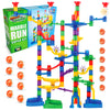 Marble Genius Marble Run - 150 Complete Pieces Maze Track Easter Toys For Adults, Teens, Toddlers & Kids Aged 4-8 Years Old, (85 Translucent Marbulous Pieces + 65 Glass-Marble Set), Super Set