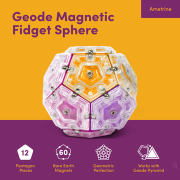 Speks Geode Sphere Magnetic Fidget Toy for mature-themeds | Quiet mature-themed Sensory Toy for Stress Relief & Anxiety  Office Desk Toy & Top Gadget Gift Idea | Warm  12-Piece Set