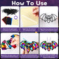 QOUBAI 32 Sets Halloween Bats Suncatchers Craft Kit DIY Window Stained Glass Effect Halloween Bats Paper Crafts Home School Clas