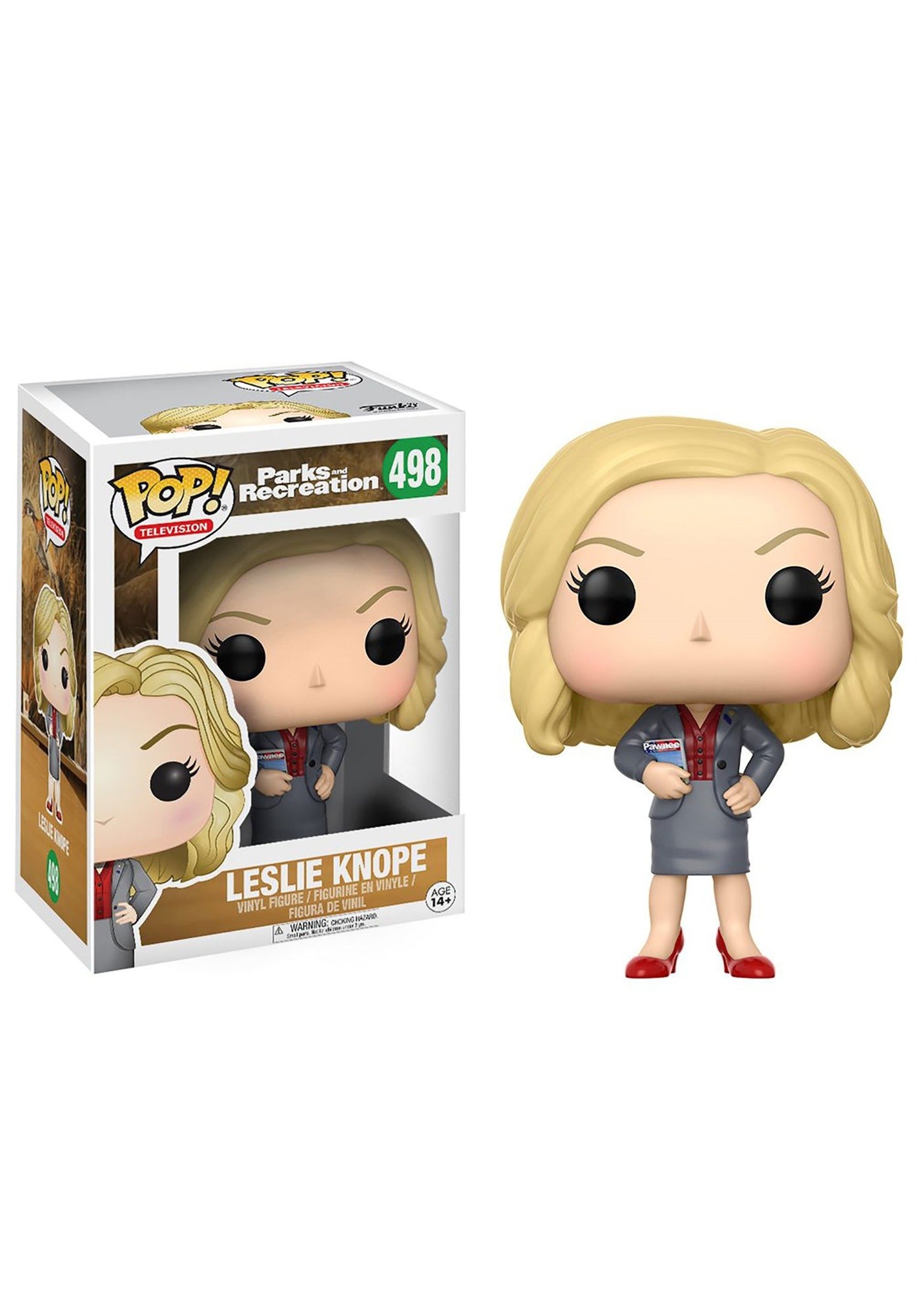 Funko POP Parks & Rec Leslie Knope Figure, 3.75" Resin, Basic, Model 13037