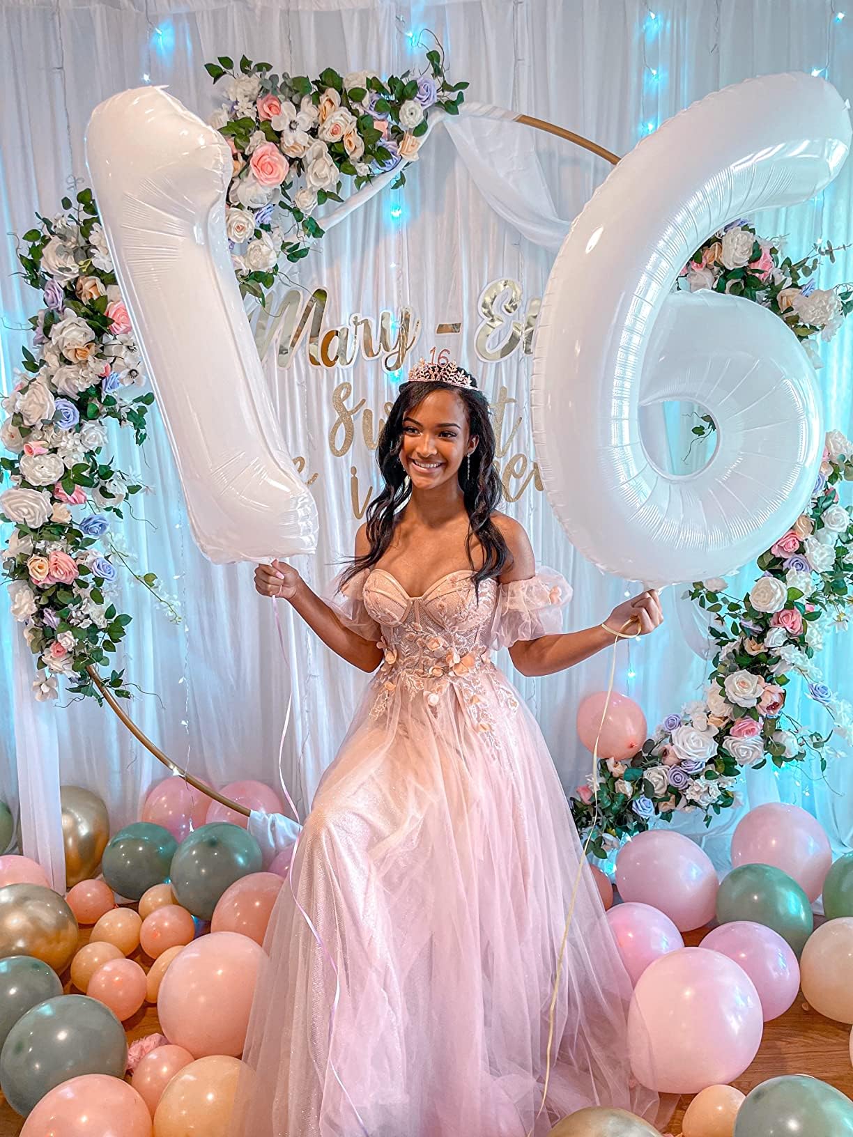 Number 8 Balloon 40 Inch White 8 18 28 80 1989 Birthday Balloons, Large Mylar Foil Helium Balloon Birthday Decorations Party Sup