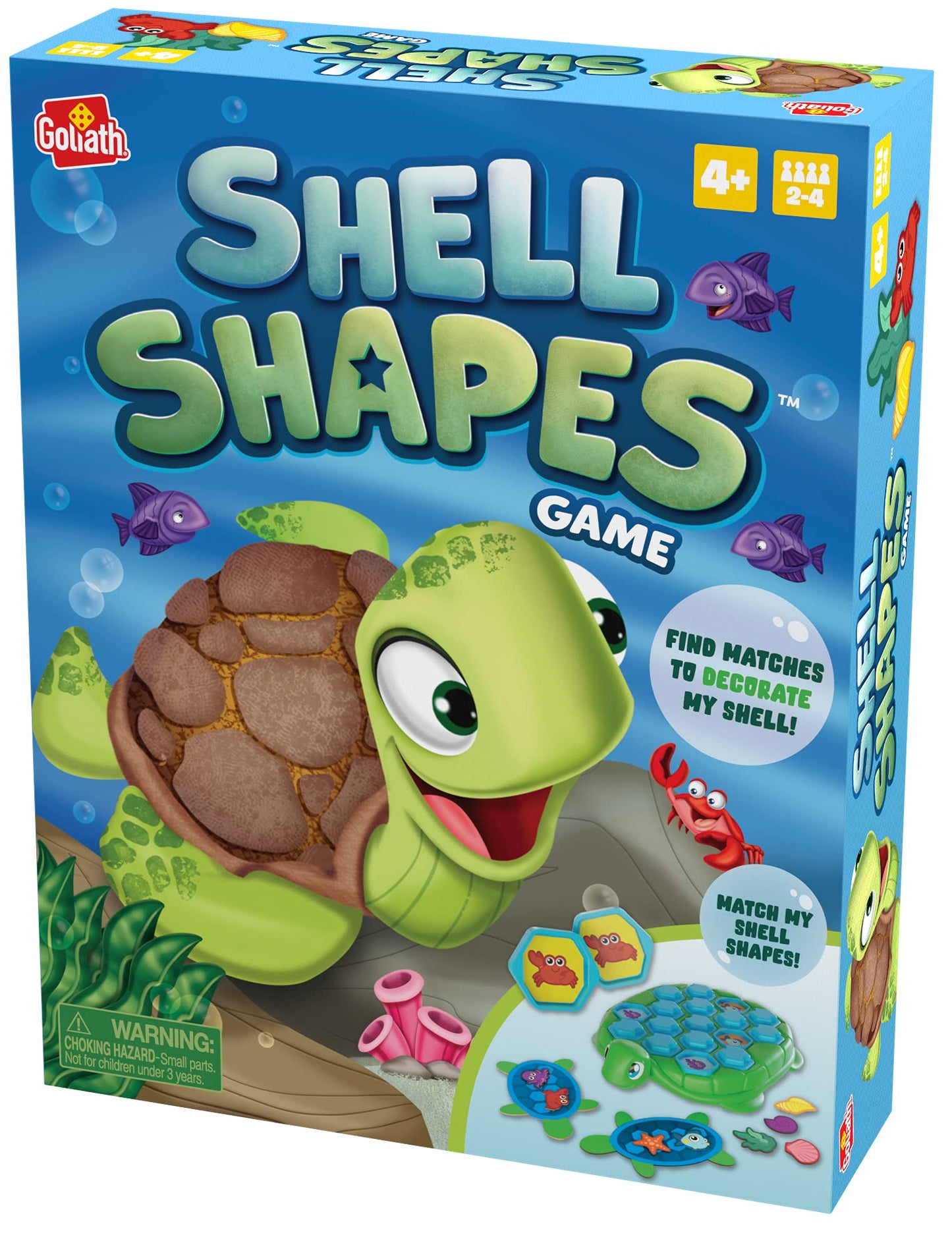 Shell Shapes Game - Develops Memory And Matching Skills As Players Find Matches To Decorate The Turtle'S Shell By Goliath , Blue