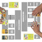 Extalas Playmat for One Piece Card Game for Two Players, 24x24 inches, with 4-Pocket Card Binder Set and 400+ Card Capacity(Whit