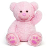 Lotfancy Teddy Bear Stuffed Animals, 20 Inch Pink Stuffed Bear, Cute Plush Toy With Footprints, Plushies For Kids Baby Toddlers 