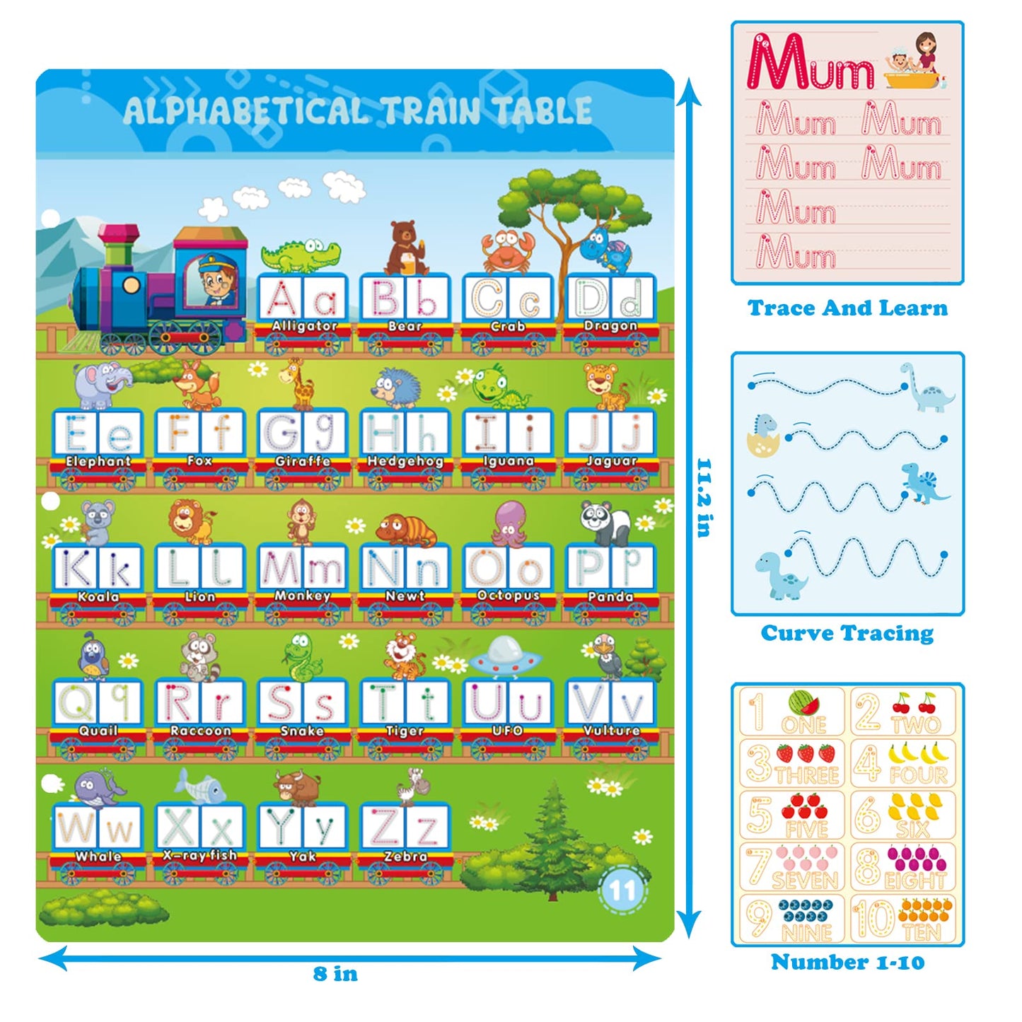 Fipke 60 Pages Preschool Learning Activities Handwriting Practice Book For Kids, Educational Montessori Toys For 3 4 5 6 Year Old Kindergarten Learning Game Autism Materials Busy Book For Toddlers