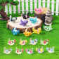 CozyWhimsy Mini Resin Axolotl Set - 51 PCS Glow-in-the-Dark Aquarium Decor for Dollhouse and DIY Miniature Gardens