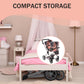Dolls To Play Baby Doll Double Stroller, Twin Pink Pram Buggy Pretend Play For Girls, High Adjustable Handle Rotating Wheels Sto