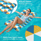 Jasonwell Inflatable Pool Hammock Float - 4 in 1 Fabric Lounger, Large, Multicolor, Model CFWHF-2848CT