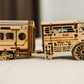 Wood Trick Atlantic Express Train 3D Wooden Puzzles For Adults And Kids To Build - 26.7X4 In - Rides Up To 9 Ft - Mechanical Loc