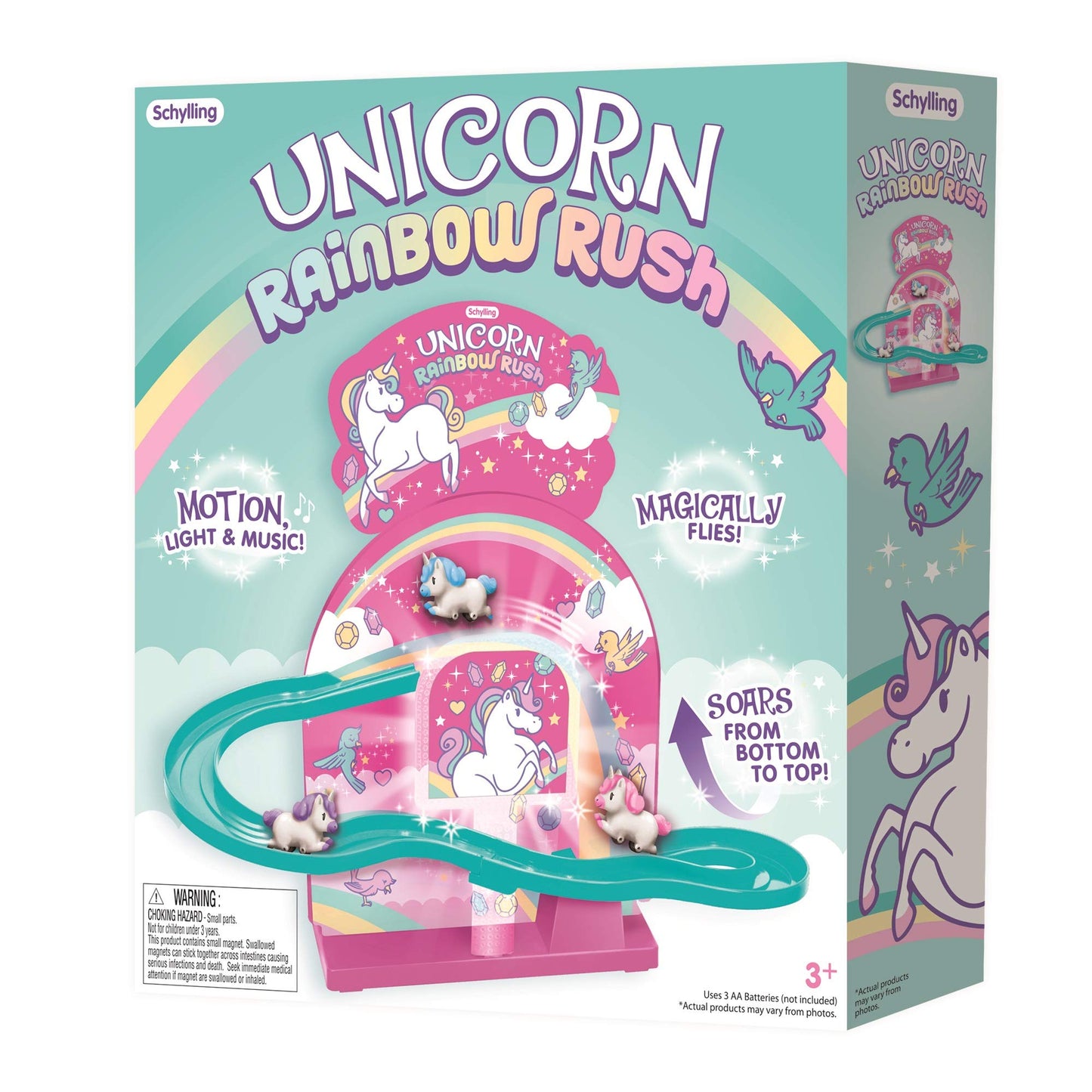 Schylling Unicorn Rainbow Rush, Pink