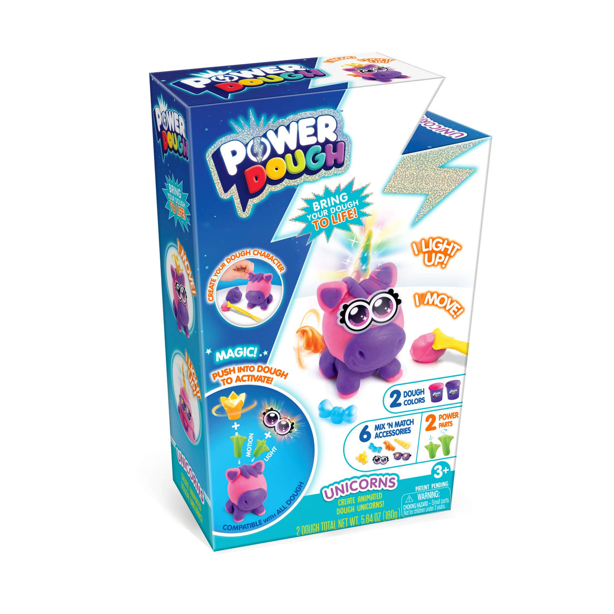 Canal Toys Power Dough Unicorns Interactive Dough (11Piece), Multicolor