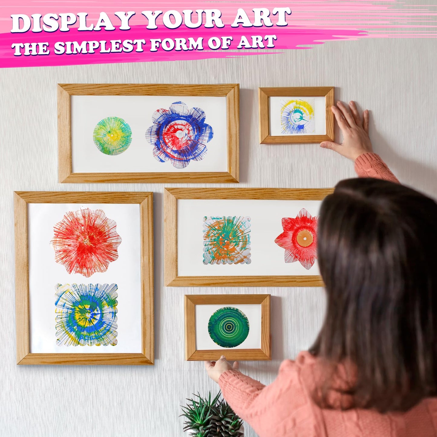 Arts and Crafts for Kids Ages 4-8,Paint Spin Art Machine Kit,Art Craft Set for 6-9 Year Old,Cool Painting Spinner Toys Kits Set,