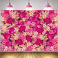 Pink Red Rose Wall Background Spring Flowers Photography Backdrop Girls Princess Birthday Baby Shower Wedding Valentines Day Mo